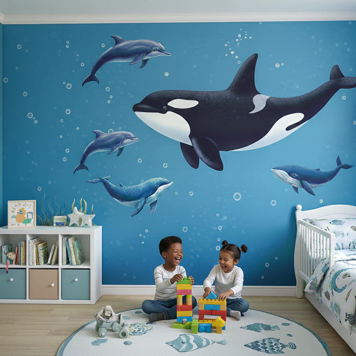 Whale Wall Decal | Ocean Nursery Decor