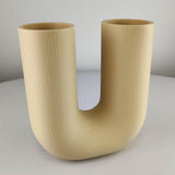 3D Printed U Shaped Vase | Modern Sculptural Vase Minimalist PLA Plastic Vase | Decorative Vase for Dried or Fresh Flowers Unique Home Decor