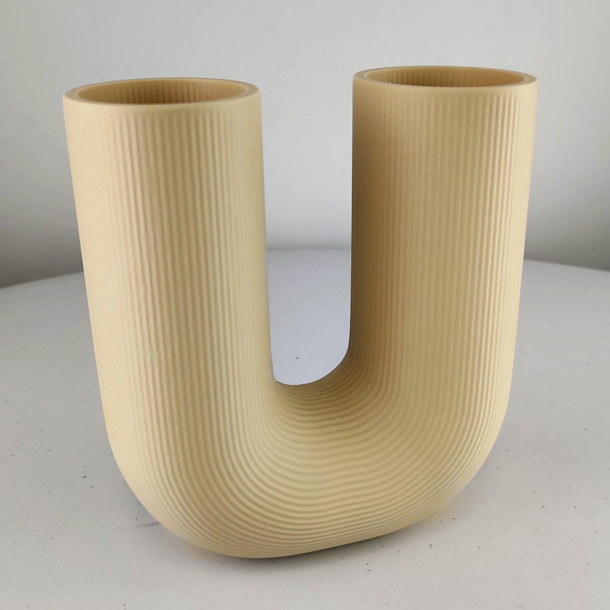 3D Printed U Shaped Vase | Modern Sculptural Vase Minimalist PLA Plastic Vase | Decorative Vases for Dried Fresh Flowers Unique Home Decor