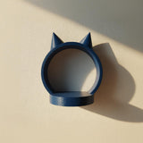 3D Printed Cat Ears Wall Shelf | Minimal Round Floating Ledge | Cute Modern Wall Decor Accent for Bedroom, Nursery, Kids Room or Playroom