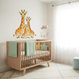 Giraffe Family Wall Decal | Safari Nursery Decor | Watercolor Animal Wall Sticker | Baby Room Art | Jungle Nursery Decoration