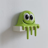 3D Printed Slime Monster Shelf Sitter | Cute Dripping Goo Decor for Flat Shelves | Kawaii Gaming Room Accent for Desk and Bookcase Display
