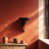 3D Printed Spiral Wall Shelf Bracket | Modern Gothic Floating Ledge | Minimal Dark Fantasy Display for Candles, Crystals and Small Decor