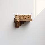 3D Printed Lion Head Wall Shelf | Zodiac Leo Floating Ledge | Art Deco Animal Decor for Astrology Lovers, Modern Interiors and Walls
