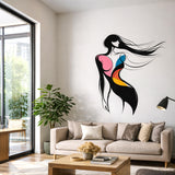 Abstract Woman Wall Art | Fashion Illustration Decal | Minimalist Female Line Art | Modern Home Decor | Salon Wall Sticker | Stylish Lady