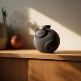 3D Printed Cat Memorial Urn | Cute Sleeping Cat Cremation Urn with Minimalist Form | Gentle Pet Remembrance Decor for Modern Homes