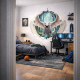 White Dragon Wall Decal | 3D Wall Mural