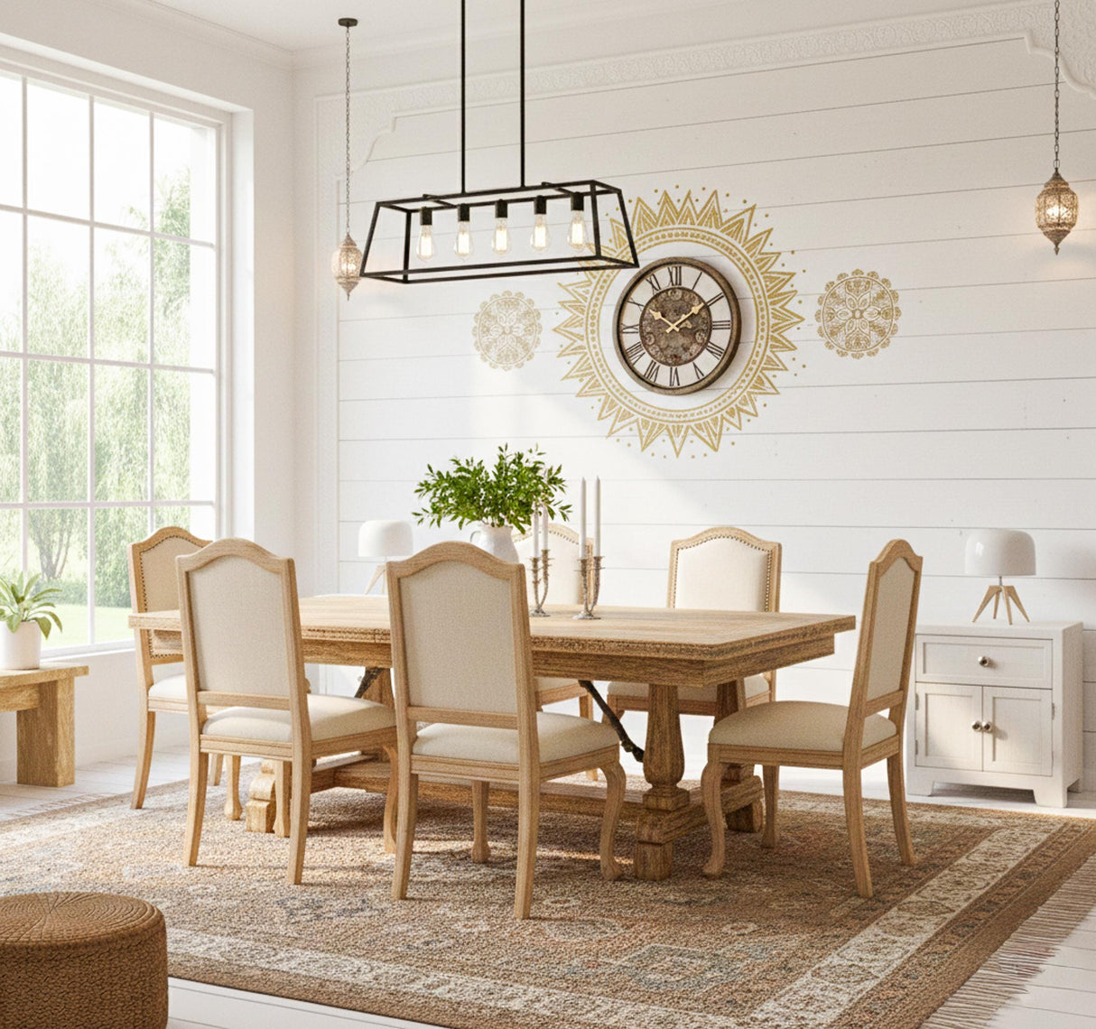 Golden Sun Wall Decal | Boho Mandala Wall Art | Celestial Home Decor | Yoga Studio Mural | Sunburst Wall Sticker | Radiant Sun Gift