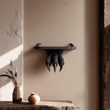 3D Printed Monster Claw Wall Shelf | Dark Fantasy Floating Ledge with Beast Talons | Horror Decor for Gothic Bedroom, Gaming Room or Altar