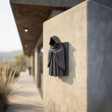 3D Printed Hooded Figure Wall Decor | Dark Fantasy Sculptural Wall Art | Mysterious Gothic Decor for Altar, Gaming Room or Modern Interior