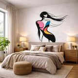 Abstract Woman Wall Art | Fashion Illustration Decal | Minimalist Female Line Art | Modern Home Decor | Salon Wall Sticker | Stylish Lady