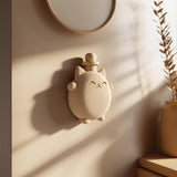 3D Printed Cute Cat Wall Decor with Removable Lid | 3D Printed Wall Art Vase for Dried Flowers | Fantasy Animal Decor for Cozy Modern Homes