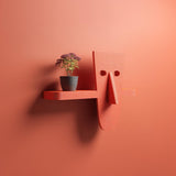 Playful Modern Character Wall Shelf Decor | 3D Printed Sculptural Face Shelf | Minimal Accent Shelf for Creative and Contemporary Interiors