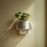 Minimal Dog Wall Planter Shelf | 3D Printed Cute Animal Hanging Pot | Modern Kawaii Wall Decor for Nursery, Kids Room and Playful Interiors