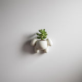 Cute Puppy Wall Planter Pot | 3D Printed Kawaii Animal Hanging Planter | Modern Minimal Wall Decor for Nursery, Kids Room and Cozy Interiors