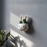 Cute Bunny Wall Shelf Decor | 3D Printed Kawaii Animal Planter | Minimal Modern Nursery Accent for Cozy and Scandinavian Interiors