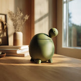Turtle Pet Ashes Urn | 3D Printed Modern Memorial Keepsake for Any Pet | Green Minimal Home Decor Cremation Keepsake, Sympathy Gift,Pet Loss