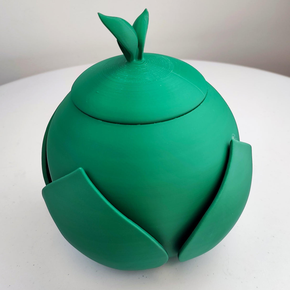 3D Printed Nature-Inspired Pet Cremation Urn with Leaf Design | Organic 3D Printed Memorial Urn for Pets |Modern Botanical Remembrance Decor