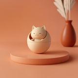 Kawaii Cat Pet Ashes Urn | 3D Printed Cute Memorial Keepsake with Smiling Cat Sculpture | Modern Minimal Pet Remembrance Decor Sympathy Gift