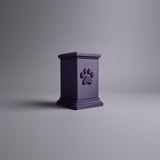 Paw Print Pet Ashes Urn | 3D Printed Minimal Memorial Keepsake Box for Any Pet | Modern Cremation Decor, Pet Loss Sympathy Gift