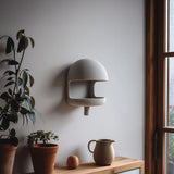 Mushroom Wall Shelf | 3D Printed Minimal Floating Display Ledge with Split Canopy Niche | Sculptural Wall Decor for Plants, Crystals, Keys