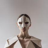 Geometric Face Mask | 3D Printed Minimal Masquerade Half Mask for Costume & Cosplay | Futuristic Wearable Art, Festival Prop, Unisex Party