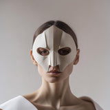 Geometric Face Mask | 3D Printed Minimal Masquerade Half Mask for Costume & Cosplay | Futuristic Wearable Art, Festival Prop, Unisex Party