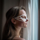 Minimal Contour Eye Mask | 3D Printed Futuristic Side Profile Visor with Cutout Panels | Cosplay Costume Accessory, Festival Wearable Art