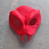 Snake Demon Mask | 3D Printed Halloween Cosplay | Scaly Reptilian Face Cover