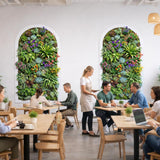 Succulent Wall Decal | Arched Vertical Garden Mural | Realistic Faux Plant Sticker | 3D Greenery Wall Art | Botanical Greenery Wall Art