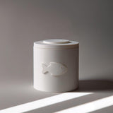 Fish Pet Ashes Urn | 3D Printed Minimal Cremation Keepsake with Lid for Any Pet | Modern Memorial Tabletop Decor, Sympathy Gift Remembrance