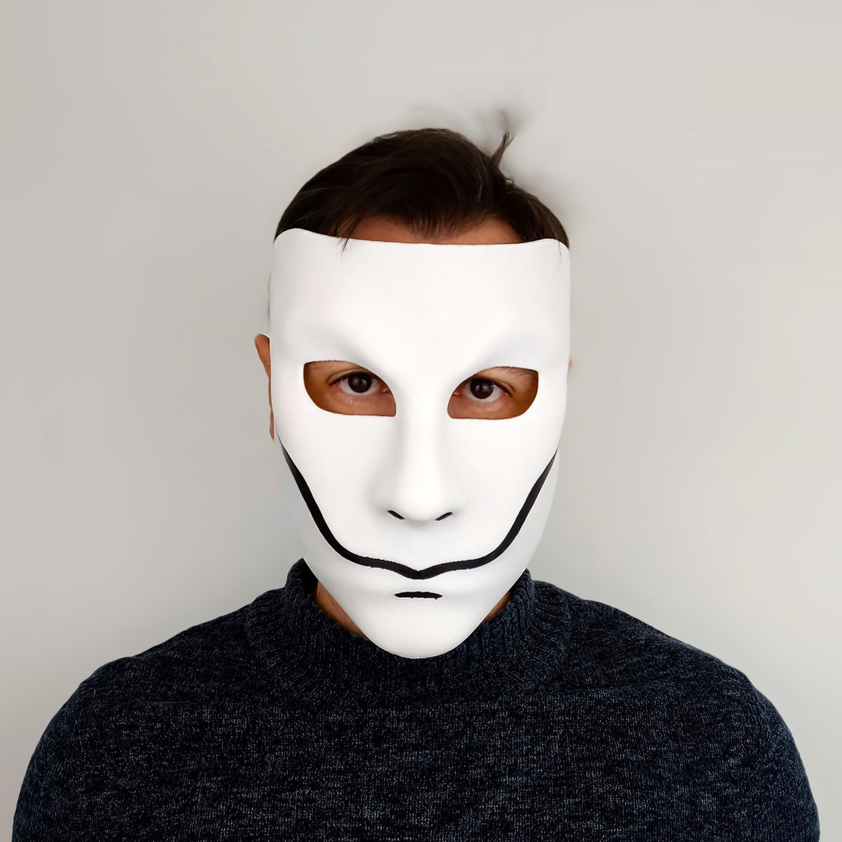 Smiling Phantom Mask | Creepy Halloween Mask | 3D Printed Anonymous Cosplay Mask