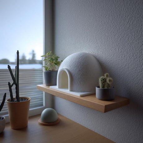 Alternate product view of 3D Printed Minimalist Igloo Dome Decor.