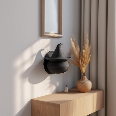Alternate product view of 3D Printed Witch Hat Wall Shelf.