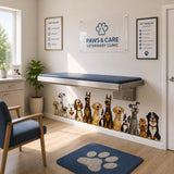 Funny Dog Group Wall Vinyl Decal | Cartoon Puppy Pack Sticker | Pet Lover Wall Art | Kids Room Playroom Decor | Dog Breeds Illustration