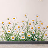 Chamomile Daisies Wall Vinyl Decal | Watercolor Wildflower Meadow Sticker | White Yellow Flower Wall Art | Nursery Kitchen Bathroom Decor