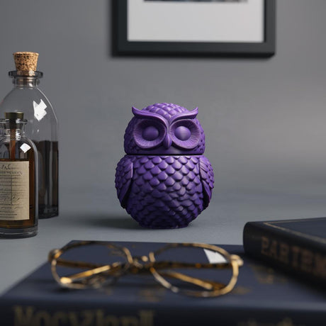 3D Printed Detailed Owl Memorial Urn shown in the product image.