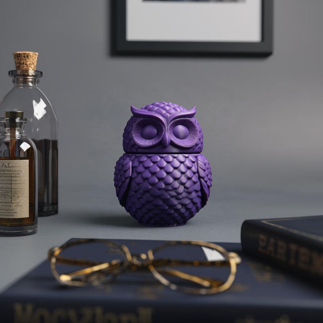 3D Printed Detailed Owl Memorial Urn shown in the product image.