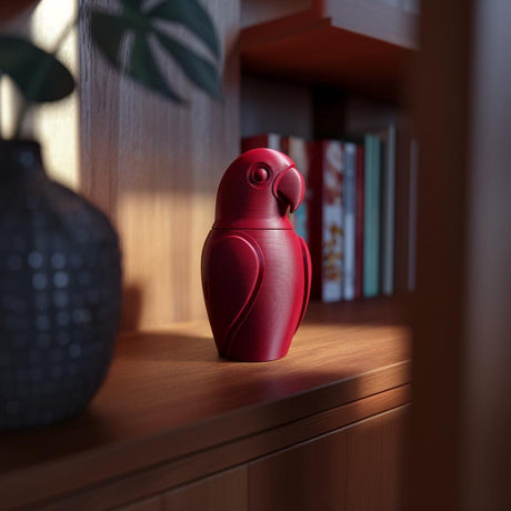 Alternate product view of 3D Printed Minimalist Parrot Memorial Urn.