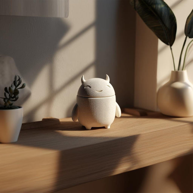 Alternate product view of 3D Printed Sleepy Monster Memorial Urn.