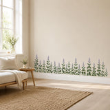 Peppermint Herb Border Wall Vinyl Decal | Piparmünt Botanical Sticker | Watercolor Mint Plant Wall Art | Kitchen Garden Decor | Greenery