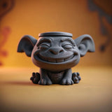 Goblincore Creature Memorial Urn with Lid | 3D Printed Pet Ashes Keepsake Container for Fantasy Shelf Decor and Tribute Display