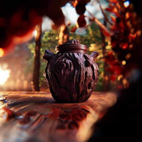 Alternate product view of Woodland Stump Memorial Urn.