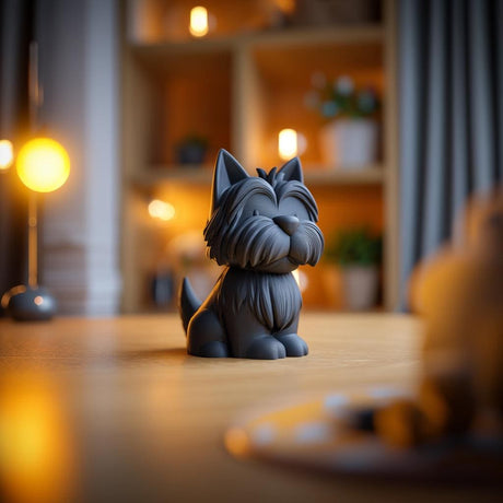 Alternate product view of Schnauzer Memorial Urn.