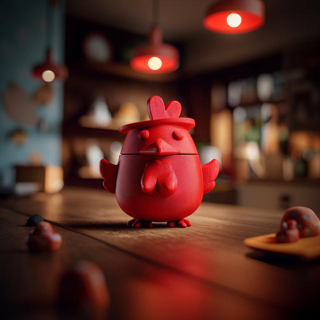 Alternate product view of Chicken Bird Memorial Urn.