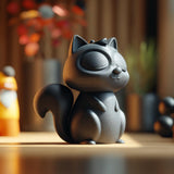 Squirrel Memorial Urn with Lid | 3D Printed Pet Ashes Keepsake Container for Small Animal Remembrance Shelf Decor Tribute Gift Display Urn