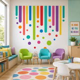 Colorful Abstract Wall Art Print | Rainbow Drip Decor | Modern Geometric Artwork | Kids Room Poster | Playroom Wall Decor | Bright Color Art
