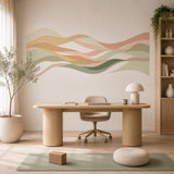 Abstract Wave Wall Decal | Neutral Wall Sticker | Sage Green Home Wall Decor | Modern Organic Wall Art | Minimalist Bedroom Wall Decorations