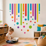 Colorful Abstract Wall Art Print | Rainbow Drip Decor | Modern Geometric Artwork | Kids Room Poster | Playroom Wall Decor | Bright Color Art