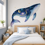 Celestial Whale Wall Decal | Galaxy Whale Wall Sticker | Cosmic Nursery Decor | Starry Whale Wall Art | Moon & Constellation Wall Decoration
